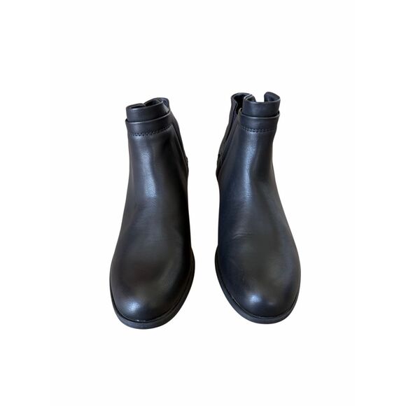 B.o.c Ankle Booties Size 8 Black Block Heel Elastic Gore Panels Cushioned - Picture 4 of 9